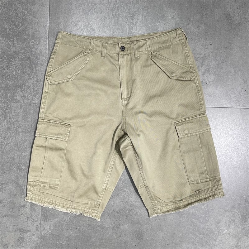 Bird Style Summer New Product Japanese Retro Loose Straight Workwear Casual Shorts Men's Washed Khaki Five-Point Shorts Bird Style Summer New Product Japanese Retro Loose Straight Workwear Casual Shorts Men's Washed Khaki Five-Point Shorts