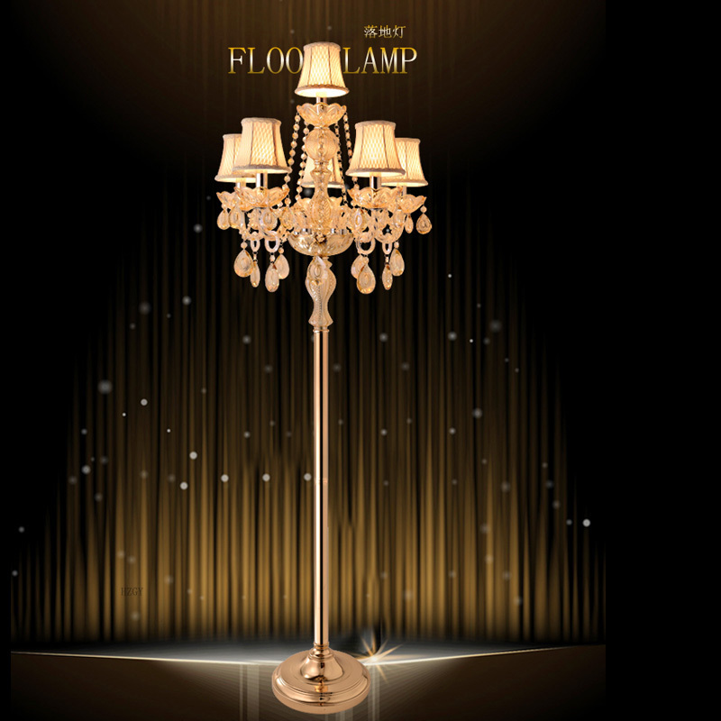 European-Style Luxury Crystal Floor Lamp, High-End Creative Hotel Internet-Famous Wedding Lamp, Sofa American-Style Living Room Design Lamp European-Style Luxury Crystal Floor Lamp, High-End Creative Hotel Internet-Famous Wedding Lamp, Sofa American-Style Living Room Design Lamp