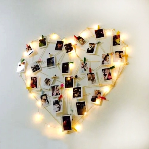 Деревянная фотография, креативное украшение в форме сердца, «сделай сам»