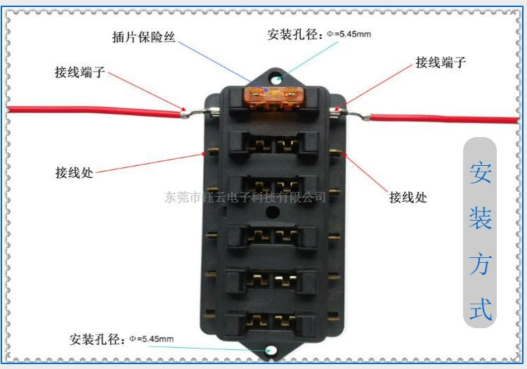 4 6 8 1012 bánh xe cầu chì giữ hộp cầu chì đa chiều xe kích thước trung bình thẳng giữ cầu chì lắp ráp các loại máy biến áp