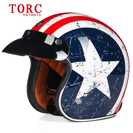 TORC摩托车头盔男女士半覆式电动车安全帽春