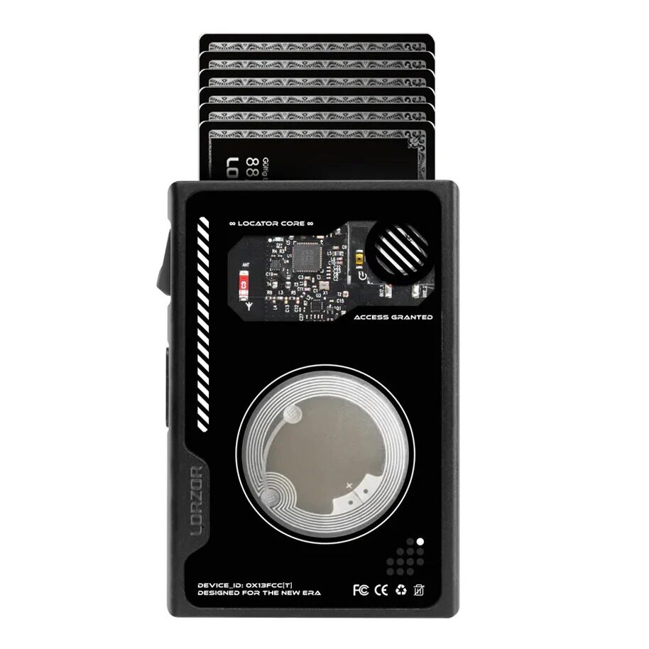 LORZOR Wallet PRO可追踪极简钱包RFID防盜NFC智能科技感卡包通勤评价- 淘宝网