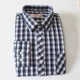 Mới cotton mới tinh khiết nam cũ áo sơ mi dài tay mã hóa dày áo kẻ sọc nam 2 miếng