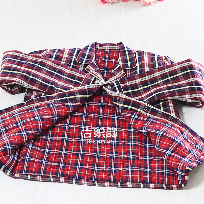 Giải phóng mặt bằng cotton mùa đông vải thô nam và nữ cộng với đồ ngủ cotton dày đồ ngủ nhà dịch vụ đồ ngủ bộ mặc nhà nam trung niên