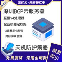 Domestic BGP cloud server third line Guangdong Shenzhen rental mini program website website building game cloud host pagoda