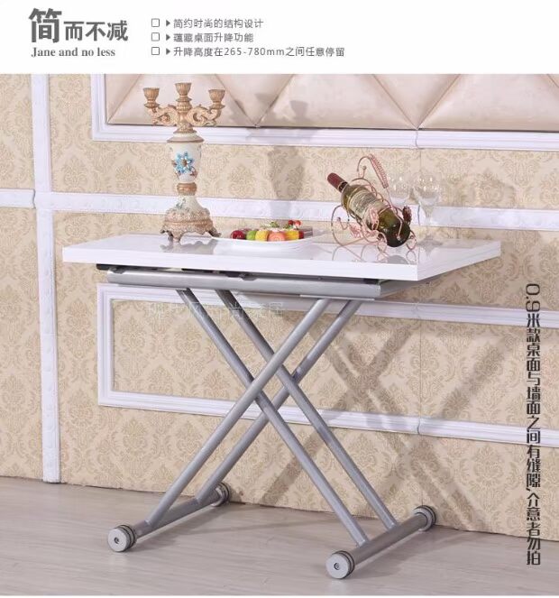kệ nhiều đồ nội thất sáng tạo đơn giản căn hộ nhỏ đa chức năng gấp bảng trở thành một bàn ăn kép nâng bàn cà phê - Bàn trà bàn trà vuông