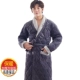 Lông cừu dày lông cừu áo choàng nam mùa đông cộng với áo choàng dài flannel ấm áo choàng trung niên cộng với phân bón XL áo ngủ