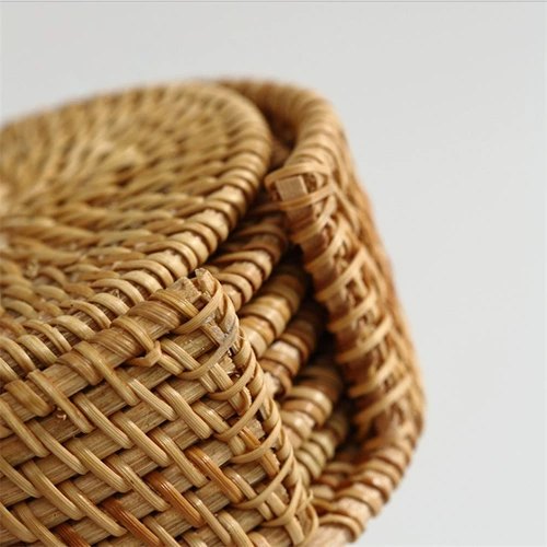 藤编杯垫 竹编手工编织砂锅垫 隔热杯垫茶具垫茶杯垫餐桌垫碗垫