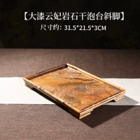 Большой лакированный бамбуковый поднос для чая Yunfei со скошенной кромкой