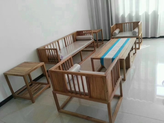 Bộ bàn ghế sofa gỗ mới của Trung Quốc Không có đồ nội thất thân thiện với môi trường - Bộ đồ nội thất bộ bàn ghế thông minh