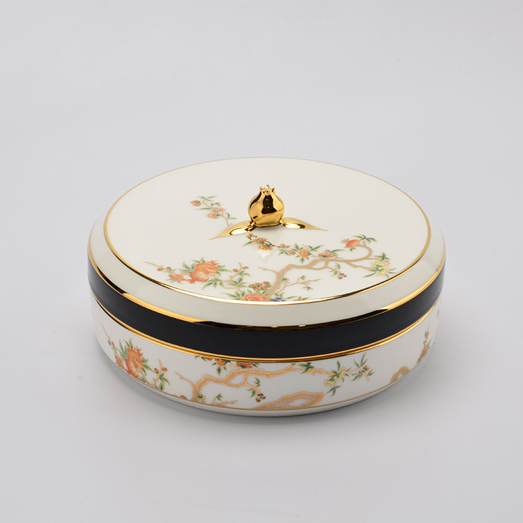 Pomegranate Home Lady Porcelain Yongfengyuan Tableware Parts Soup Cup Dessert Box Pot Fruit Plate Bread Basket