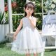 Girls' skirt 2023 summer new sleeveless foreign style princess fairy children's clothing white little girl dress special