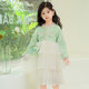 Girls Spring Cake Princess Dress 2023 Spring Korean Version Stitching Long-sleeved Western Style Children's Girl Dress