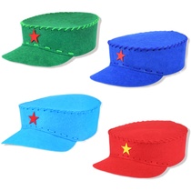 National Day handmade small red army hat diy material bag non-woven childrens performance hat kindergarten gift