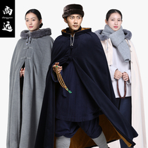 Shangyuan monks clothing thickened meditation cloak meditation cloak lay clothing Winter warm thickened velvet cloak