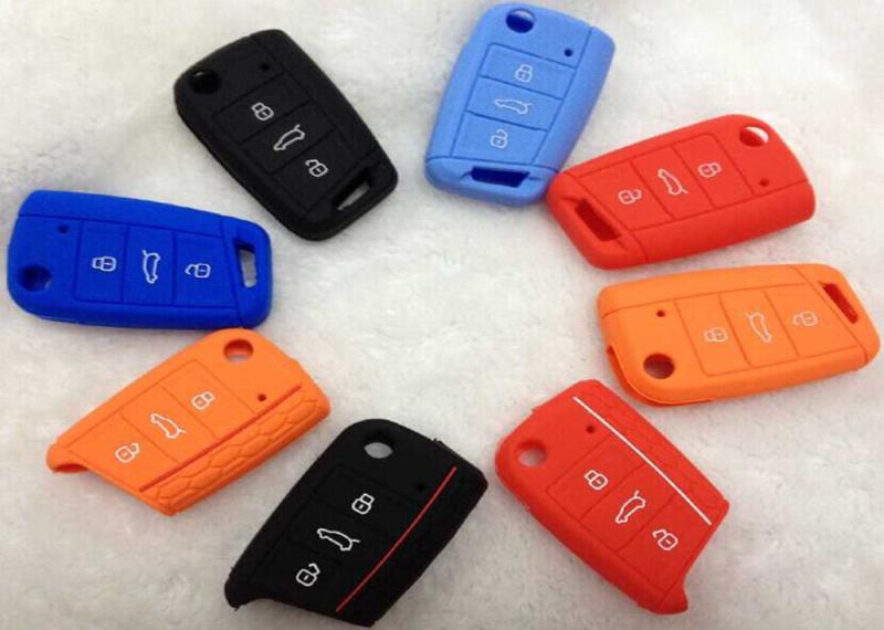 New Golf 7 GOLF7 lingdu Skoda Mingrui color silicone key case car key case