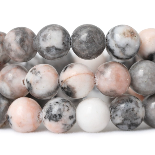 Натуральная розовая зебра, бусины с аксессуарами из нефрита, браслет, 6/8/10мм, «сделай сам»