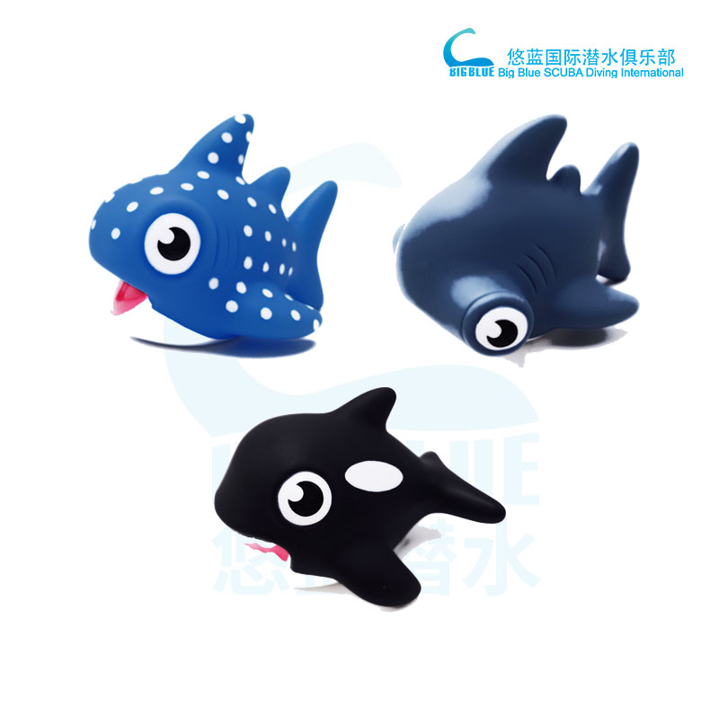 Ultra Cute Diving Underwater With Fart Tethered Gas Cylinders Small Tiger Whale Hammers Shark Small Whale Shark Gas Cylinders Cartoon Buoys