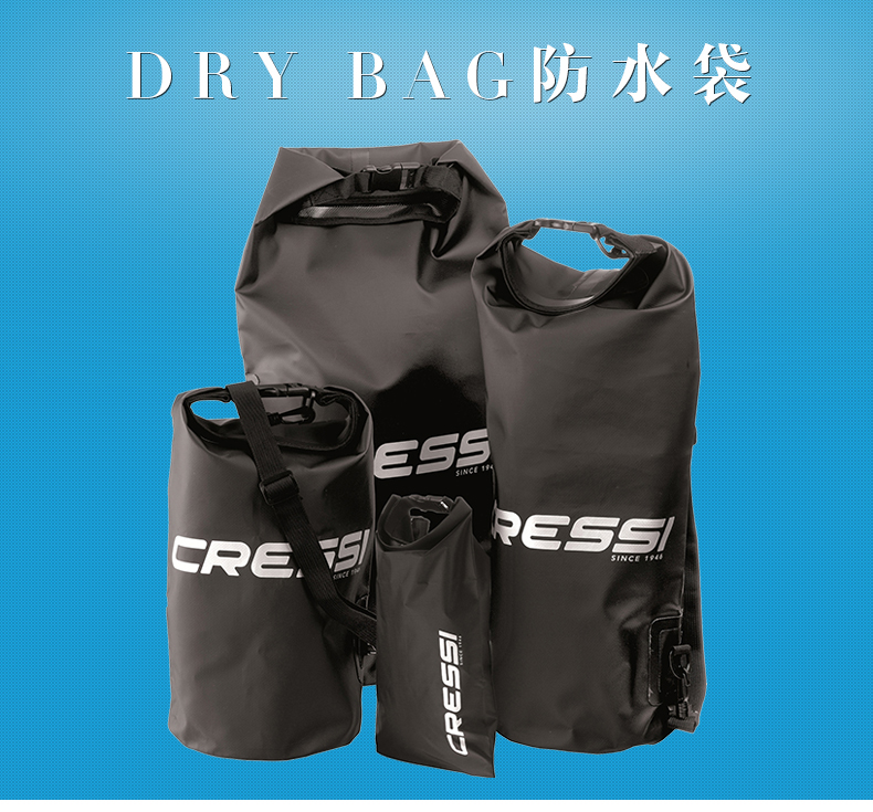 Italy CRESSI DRY BAG Waterproof Bag Outdoor Diving 2 liters 5 liters 10 liters
