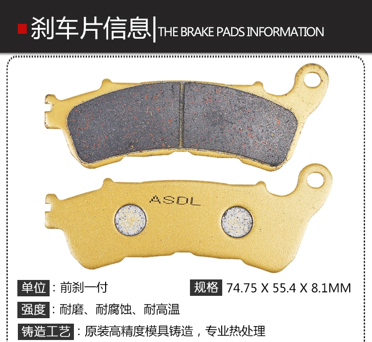 Phụ kiện CBR600 cho má phanh xe máy Honda CBF600 1000 XL700 phanh đĩa trước - Pad phanh