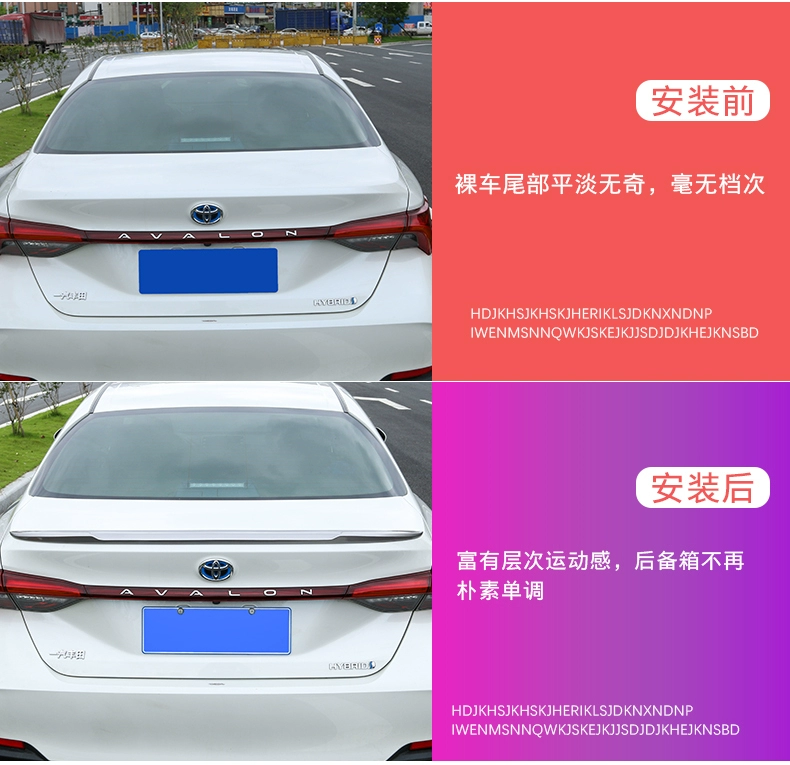 Áp dụng cho Toyota Asia Dragon cánh đuôi đặc biệt Sửa đổi trang trí sơn đuôi cánh cố định cánh miễn phí - Sopida trên