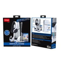 PS5 Slim multi-functional stand base P5 game controller dual base charger with headphone storage rack disc holder