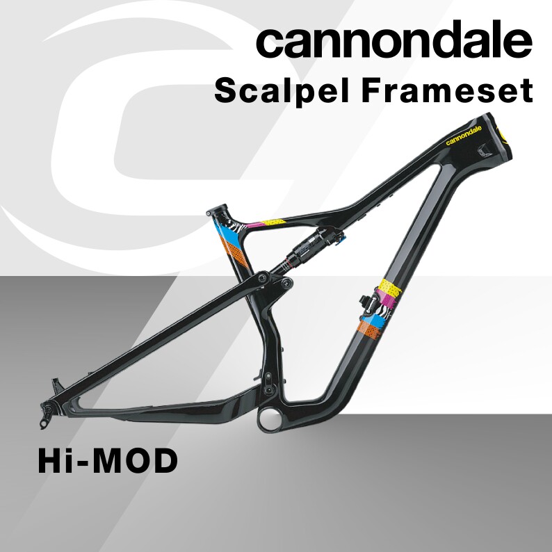 The Cannondale Scalpel Frameset all-carbon mountain frame AM off-road soft tail