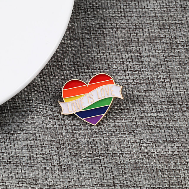 Rainbow Flag Love Pin Badge Colorful Sunflower Brooch Style Same Bag Accessories Original Design Clothes