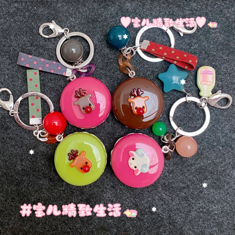 Korean Accessories Grain De Beaute Aznavour Macaron Deer Sheep Bag Keychain Korean Accessories Grain De Beaute Aznavour Macaron Deer Sheep Bag Keychain