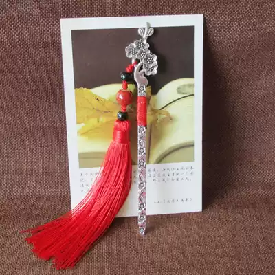 Chinese style classical tassel metal bookmarks creative hipster student supplies stationery birthday ancient style Christmas gift