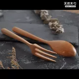 Деревянный японский натуральный креативный комплект из натурального дерева, ложка, посуда