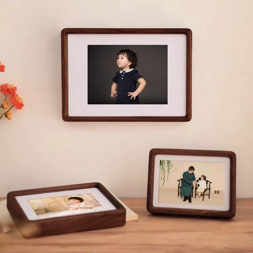 Ретро фоторамка, деревянный фотоальбом из натурального дерева, настольная фотография, 6 дюймовая