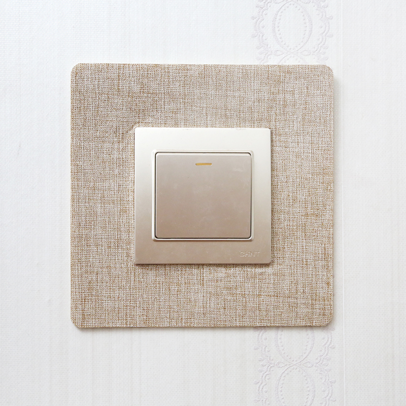 Switch protective sleeve panel wall sticker anti-dirt light switch decorative sticker socket cover fabric light luxury protective sleeve frame cover