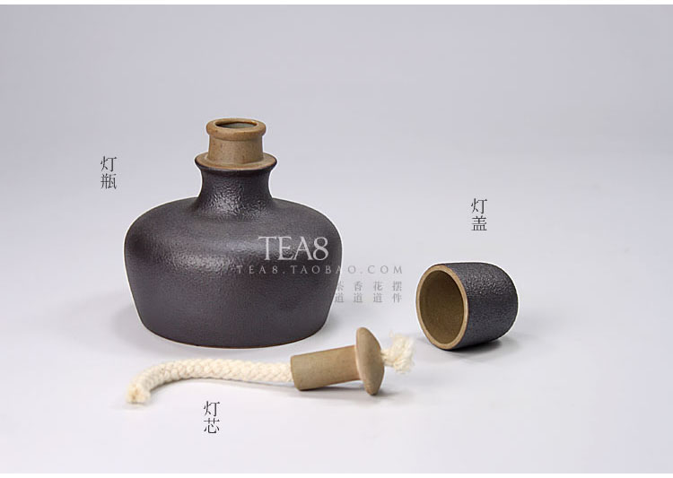 Nguyên quặng gốm sắt men rượu đèn gốm gốm đèn trà đun sôi trà ấm nấu rượu bấc phụ kiện trà Kung Fu - Trà sứ bình pha trà có lưới lọc inox
