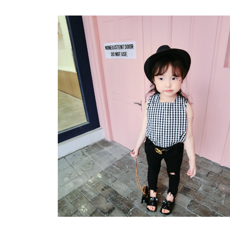 7bao không trở về mà không thay áo trẻ em bé gái kẻ sọc tay áo sơ mi cotton khí chất nơ áo thun thủy triều áo sơ mi cho bé trai