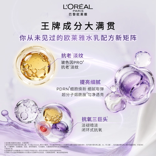 L'Oreal, молочко, разглаживающий крем для глаз, комплект, против морщин