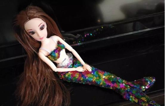 Váy sáng bóng barbie barbie thời trang ăn mặc quần áo búp bê cô gái đồ chơi nhà quà tặng nàng tiên cá