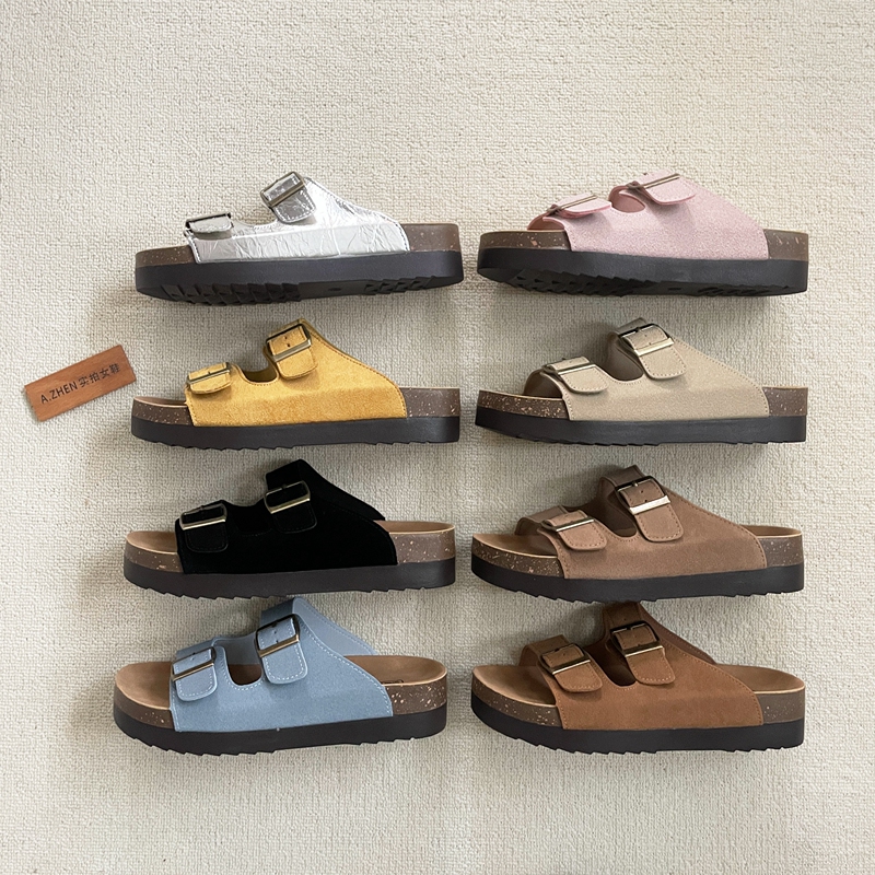 Thick-Soled Birkenstock Sandals for Women, Summer Outdoor Wear, ins Retro Height-Increasing Platform Soft-Soled Non-Slip Versatile Birkenstocks Thick-Soled Birkenstock Sandals for Women, Summer Outdoor Wear, ins Retro Height-Increasing Platform Soft-Soled Non-Slip Versatile Birkenstocks