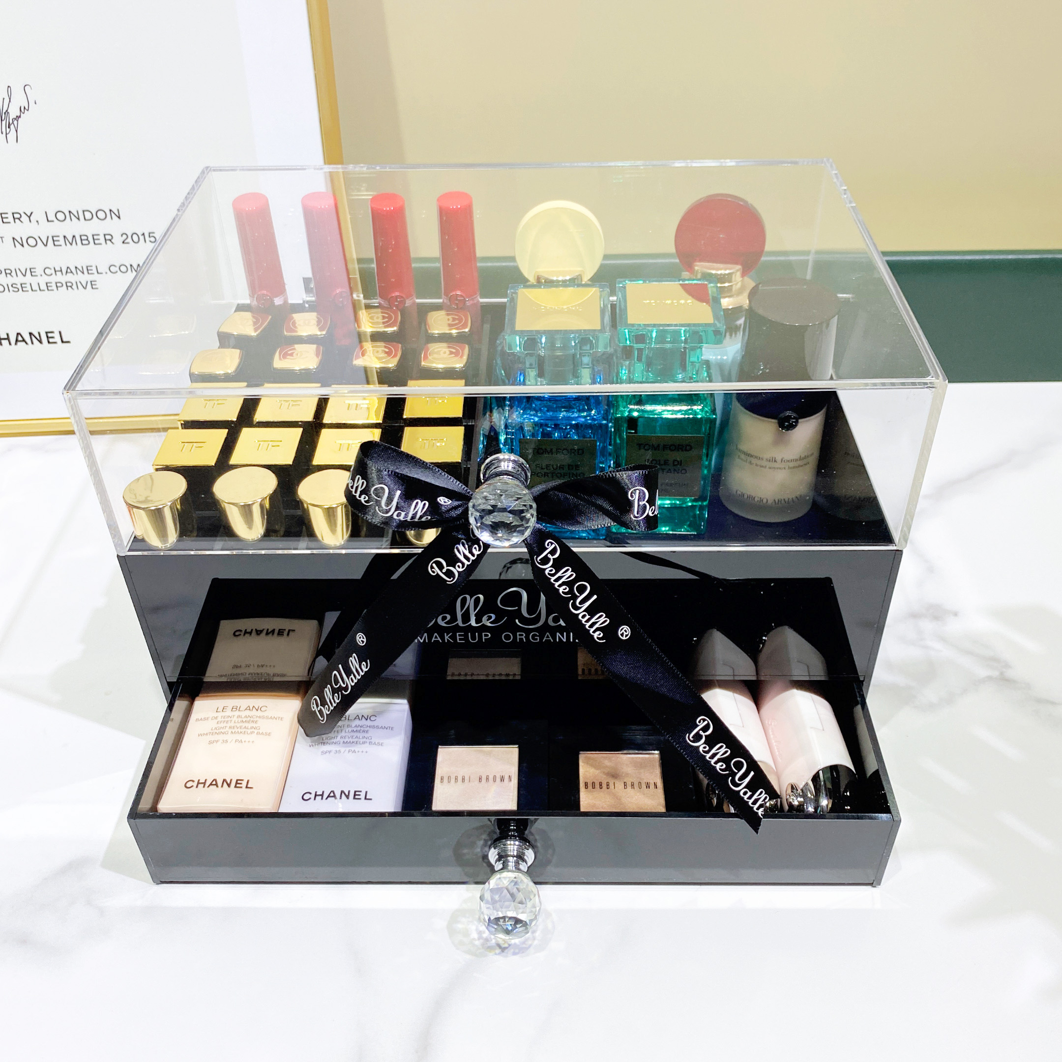 Lipstick collection box jewelry earrings jewelry cosmetics collection box small luxury small fragrance Korean pressing force