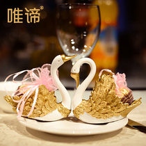 Only the wedding supplies Swan candy box wedding creative European candy box high-end wedding companion gift return