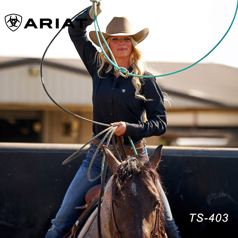 American Imported Ariat Western Cowboy Women's Black Stretch Shirt, Competition, Competition-Grade Western Equestrian Long-Sleeve Shirt American Imported Ariat Western Cowboy Women's Black Stretch Shirt, Competition, Competition-Grade Western Equestrian Long-Sleeve Shirt