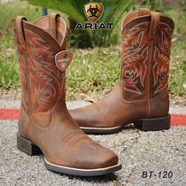 Ariat embroidered cowboy boots imported from the United States mens western riding boots with rubber soles