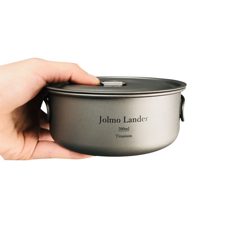 Marmite De Camping Ultralégère Jolmo Lander – Titane 1300 Ml, Poignée Pliable, Sac De Rangement Inclus