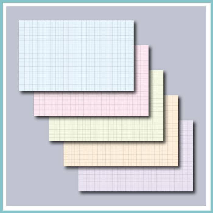 3 X 5-inch Wants with small lattice index cards Digest Index Card 5 Color Classification 50 sheets