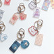 Little Bear Keychain Korean Girl Heart Cartoon Ornament Student School Bag Pendant Creative Simple Headphone Set Hanging Chain Ring