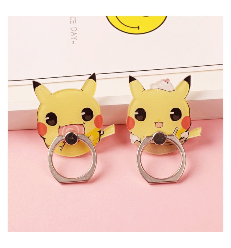 chuông điện thoại người giữ khóa sáng tạo chiều phim hoạt hình Pokemon Pikachu dán khung của Apple 7plus - Phụ kiện điện thoại di động ốp lưng realme c20