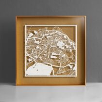 o3designstudio original City Paper-cut map Edinburgh Glasgow Aberdeen Gifts