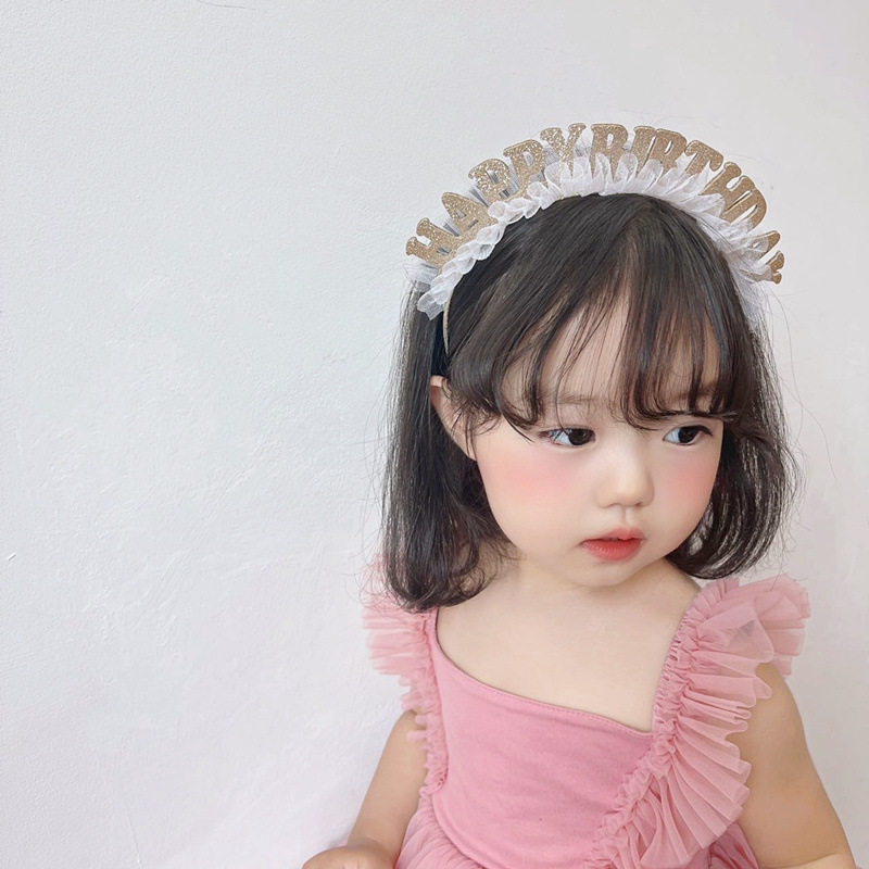 Korean mesh headband sweet temperament birthday party headwear headband children adult atmosphere photo jewelry hairpin