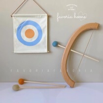 Favoria Korean ins simulation bow and arrow wooden toy indoor archery game gift children's home
