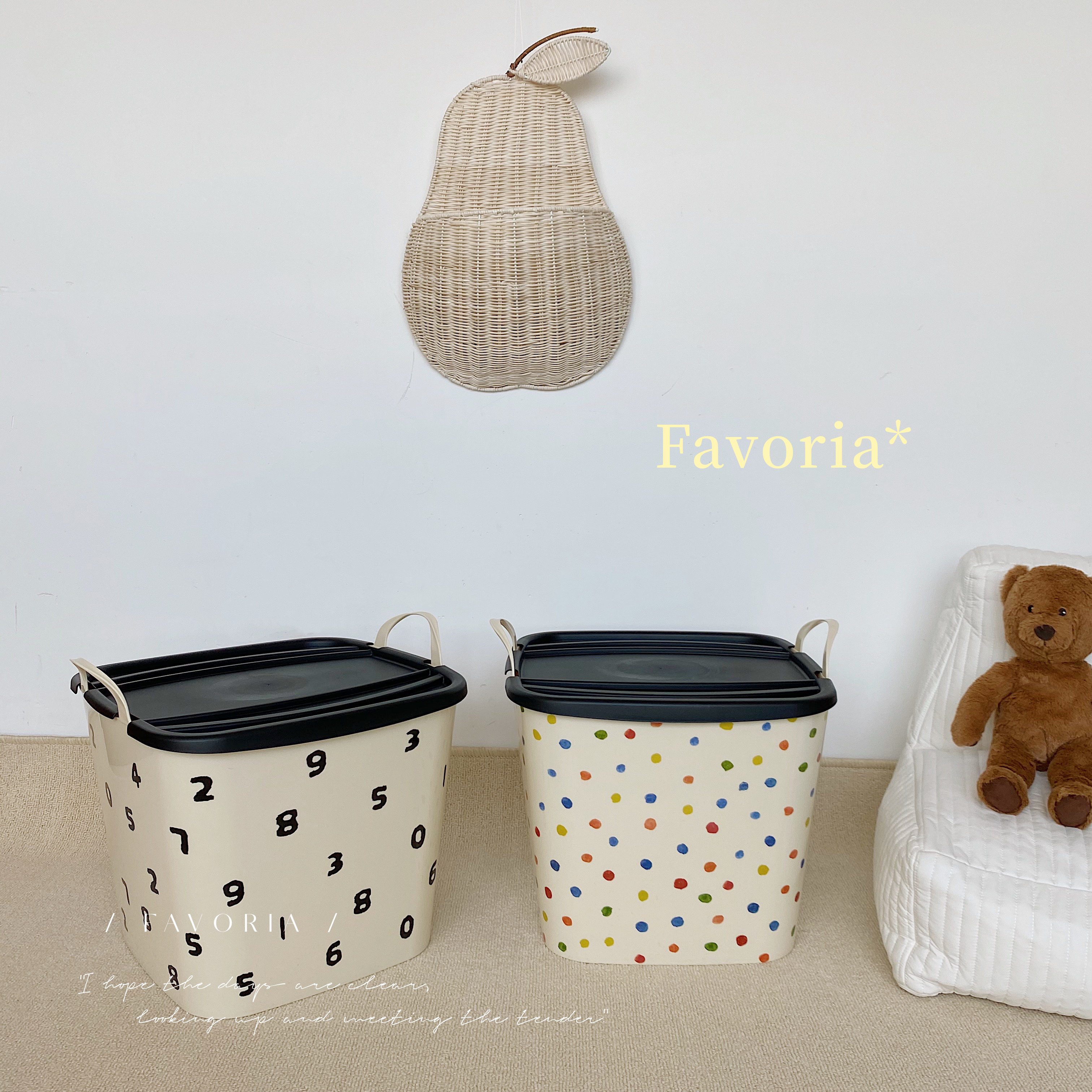 Favoria Korean family ins toy containing basket clothing containing box dirty laundry basket multifunctional containing basket home storage